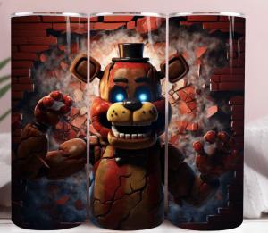 20oz Stainless Steel Tumbler | Five Nights at Freddy’s Brick Wall Horror Mug
