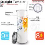 Five Nights At Freddy's  Horror Movie Characters Halloween 20oz Skinny Tumbler