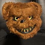 Vntg Five Nights At Freddy's Scary Teddy Bear Furry Face Mask Halloween Costume