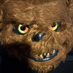 Vntg Five Nights At Freddy's Scary Teddy Bear Furry Face Mask Halloween Costume