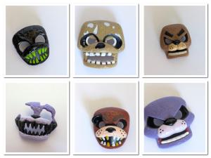 Funko FNAF 4” Action Figure Replacement Face Masks – Lot of 6 – Five Nights at F