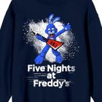 Bioworld Five Nights at Freddy's Bonnie With Guitar Men's Navy Blue Crew Neck Sweatshirt - Small