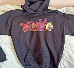 Five Nights at Freddy's Kids Black Hoodie XL