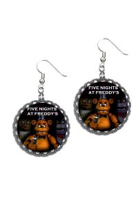 Cute Five Nights at Freddy's Movie Earrings Set