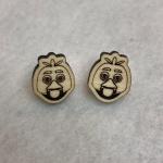 Chica Wood Stud Earrings from Five Nights at Freddy's