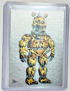 Signed Nightmare Fredbear Five Nights At Freddy's Card