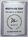 Nightmare Foxy Signed Five Nights At Freddy's Card