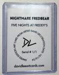 Signed Nightmare Fredbear Five Nights At Freddy's Card