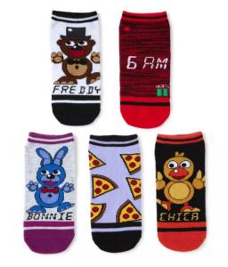 Five Nights at Freddy's 5-Pair Ankle Socks Set