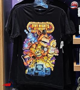 Five Nights at Freddy's Black T-Shirt for Halloween