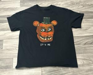 FNAF Freddy Bear Black T-Shirt for Men