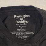 FNAF Comic Book Style Black Tee for Adults