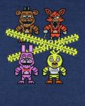FNAF Boy's Pixelated Caution Tape Shirt