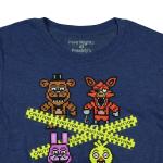 FNAF Boy's Pixelated Caution Tape Shirt