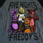 Five Nights at Freddy's Boys' Gray/Black T-Shirt