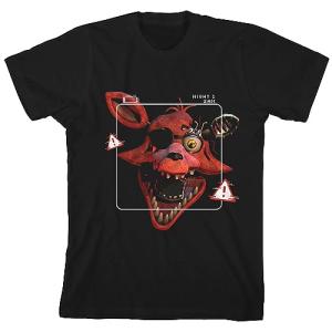 FNAF Foxy Warning Signs Boys' Black T-Shirt