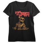 Golden Freddy Women's Black T-Shirt - XXL