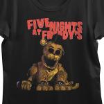 Golden Freddy Women's Black T-Shirt - XXL
