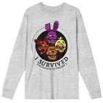 Five Nights at Freddy’s “I Survived” Gray Long Sleeve Tee