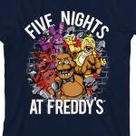 Five Nights at Freddy's Kids Black T-Shirt