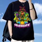 FNAF Five Nights Celebrate Graphic Vintage T-Shirt