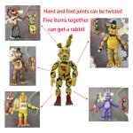 FNAF Nightmare Action Figures Set - Freddy, Bonnie, Foxy, Chica