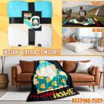 South Park Throw Blanket for Couch Soft Cozy Fleece Blankets Eric Kenny Cartman Bedroom Accessories Mens Gifts 59 x 51 Inches (Black/Multi Eric)