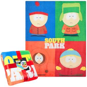 South Park Throw Blanket for Couch Soft Cozy Fleece Blankets Eric Kenny Cartman Bedroom Accessories Mens Gifts 59 x 51 Inches (Multi)
