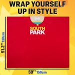 Get Trend South Park Adult Blanket with Hood, 51x59 in, Fleece Wearable Blanket Loungewear, Christmas Gifts for Men(Red South Park)