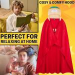 Get Trend South Park Adult Blanket with Hood, 51x59 in, Fleece Wearable Blanket Loungewear, Christmas Gifts for Men(Red South Park)