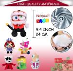 CROXAM Cute Digital-Circus 9''-11" Inch Plush Toys Collection for TV Fans Gift, Cute Stuffed Figure Doll for Kids and Adults, Birthday Halloween Christmas Choice for Boys and Girls (Caine)