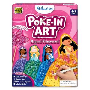 Skillmatics Poke-in Art - Magical Princesses, Mess-Free Fun for Kids, DIY Wood Craft Kits, Creative Activity, Christmas Gifts for Girls & Boys Ages 4, 5, 6, 7, 8, 9