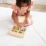 Melissa & Doug 4‑in‑1 Wooden Pets Jigsaw Puzzle Set, 48 Pieces with Storage Box, Toddler Puzzle Toy for Kids Ages 3+ - FSC Certified