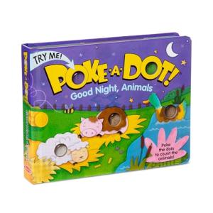 Melissa & Doug Children's Book - Poke-a-Dot: Goodnight, Animals (Board Book with Buttons to Pop) - FSC Certified