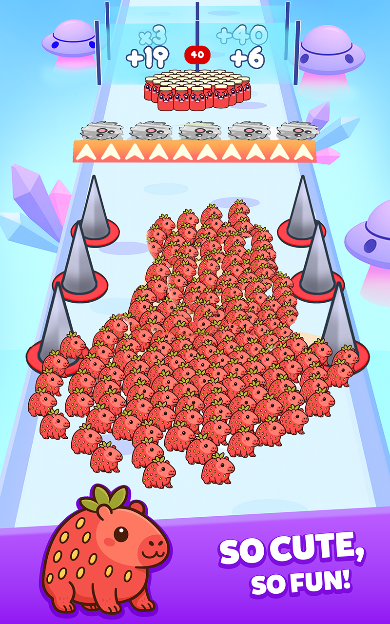Food Kawaii Run: Crowd Control – Cute Foodimals Runner 3D with Choice Gates, Obstacles, Challenges & Trials