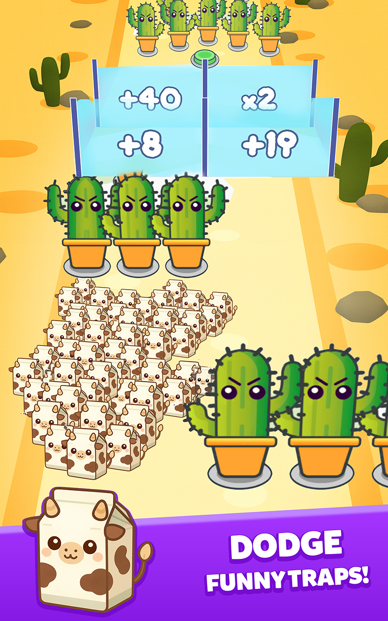 Food Kawaii Run: Crowd Control – Cute Foodimals Runner 3D with Choice Gates, Obstacles, Challenges & Trials