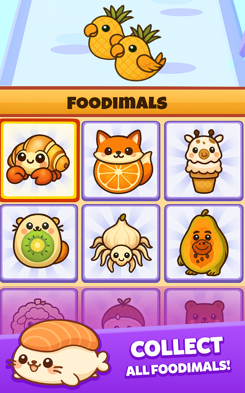 Food Kawaii Run: Crowd Control – Cute Foodimals Runner 3D with Choice Gates, Obstacles, Challenges & Trials