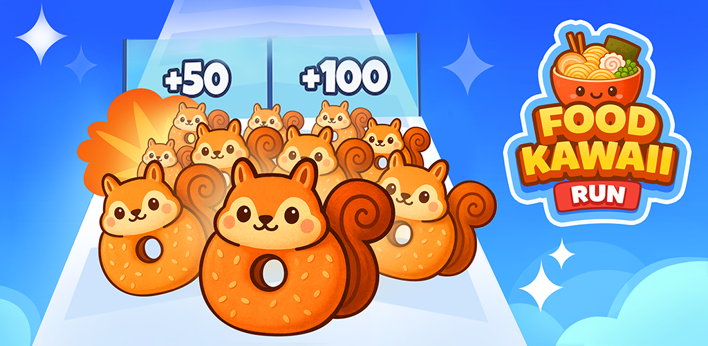 Food Kawaii Run: Crowd Control – Cute Foodimals Runner 3D with Choice Gates, Obstacles, Challenges & Trials