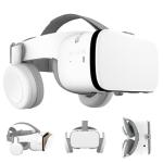VR Headset for Phone, Virtual Reality Glasses with Bluetooth Headphones for Adults and Kids Play 3D VR Games Movies (White VR Only)