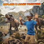 DESTEK V5 VR Headset for Kids with Controller, Anti-Blue Eyes Protected HD Lenses, 110° FOV Virtual Reality Headsets VR Goggles for iPhone 17/16/15/14/13/12/11, Android Phone- White