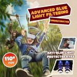 DESTEK V5 VR Headset for Kids with Controller, Anti-Blue Eyes Protected HD Lenses, 110° FOV Virtual Reality Headsets VR Goggles for iPhone 17/16/15/14/13/12/11, Android Phone- White