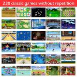 TaddToy 16 Bit Handheld Game for Kids Adults, 3.0'' Large Screen Preloaded 230 HD Classic Retro Video Games with USB Rechargeable Battery & 3 Game Cartridges for Birthday Gift for Kids 4-12 (Red)