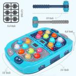 Whack Game Mole for Toddlers, Toys for 3-12 Year Old Boys and Girls, Pounding Game for Kids,Gifts for 3 4 5 6+ Year Old Boys, Interactive Educational Toy with Sound and Light,PK Mode with 2 Hammers