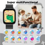 AMYJOY Kids Smart Watch with Learning Games, Educational Tools, 24 Sports Modes, Pedometer, Alarm Clock, Sleep Monitor, Parental Control, Great Gift for Boys Girls Age 4-12