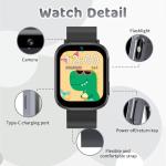 AMYJOY Kids Smart Watch with Learning Games, Educational Tools, 24 Sports Modes, Pedometer, Alarm Clock, Sleep Monitor, Parental Control, Great Gift for Boys Girls Age 4-12