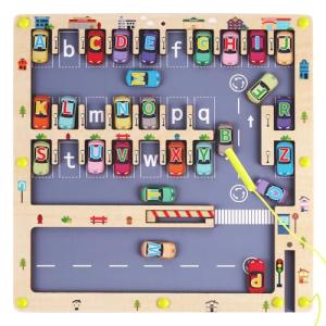 Magnetic Alphabet Maze Letter Puzzle for Fun Learning, Montessori Educational Toy for 3 4 5 Year Old Boys and Girls, Fine Motor Skills Development and Sensory Play