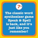 Speak & Spell Electronic Game - Educational Learning Toy, Spelling Games, 80s Retro Handheld Arcade, Autism Toys, Activity for Boys, Girls, Toddler, Ages 7+