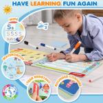 Preschool Learning Activities Kindergarten Workbooks, Toddler Alphabet Learning Educational Toys for 2 3 4 5 Year Old, Writing Practice Tracing Activity Books, 3 Year Old Boy Girl Gifts for Grandkids