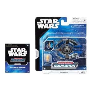 Star Wars Micro Galaxy Squadron Droid Tri-Fighter Mystery Bundle - 3-Inch and 2.5-Inch Vehicles with Accessories (Amazon Exclusive)