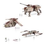 Star Wars Micro Galaxy Squadron Republic Attack Force Bundle Set - Deluxe Battle Pack with Five Vehicles Nine 1-Inch Micro Figure Accessories